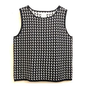 Knit houndstooth shell from Max Studio